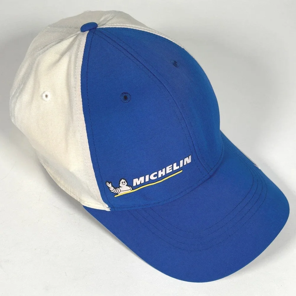 Nike Michelin Man Golf Hat Blue White Adjustable Strapback Baseball Cap
